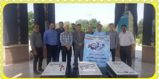 غبار روبی گلزار شهدای خوشنام شهرستان کردکوی بمناسبت هفته دولت و روز کارمند